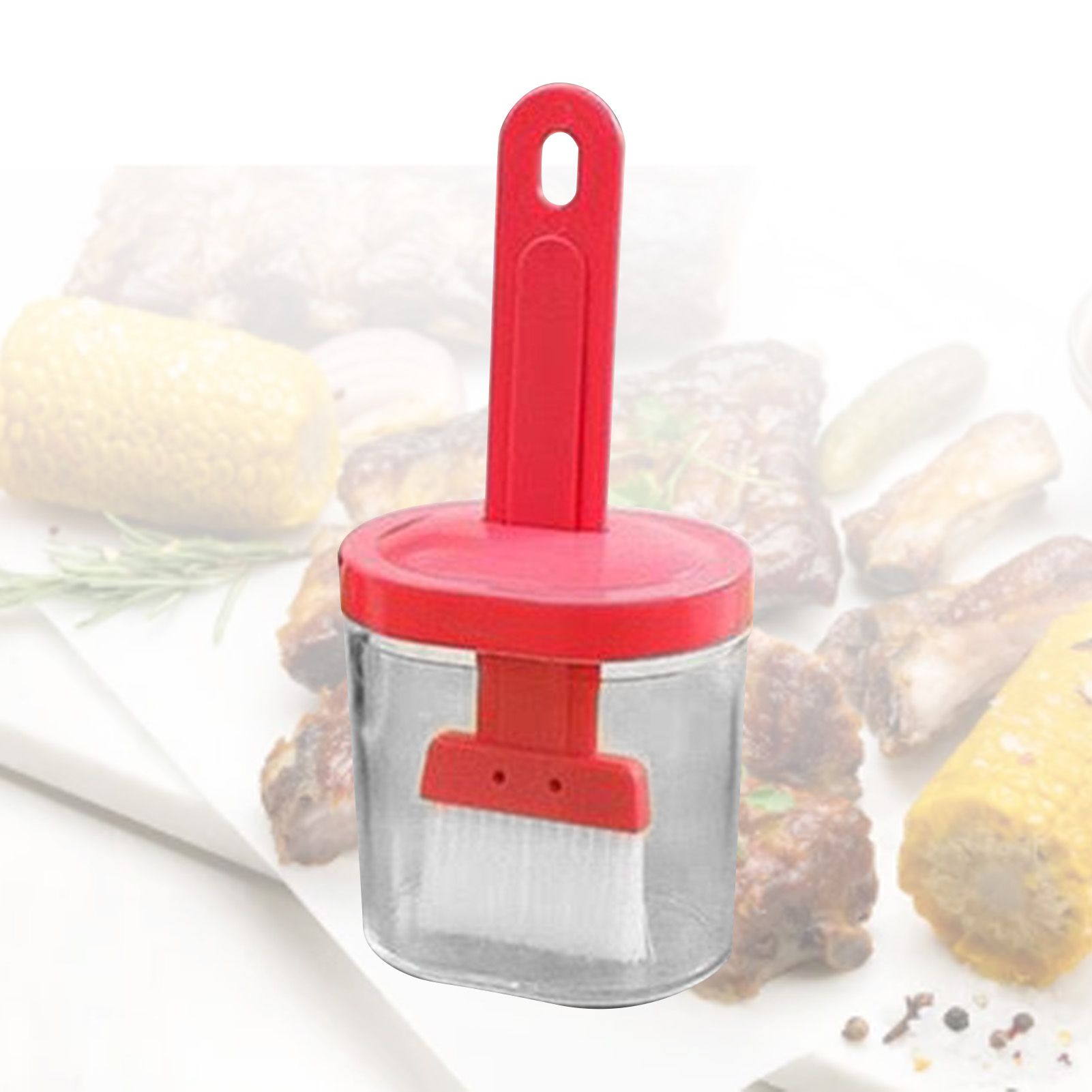 Integrated Silicone Oil Bottle Brush Olive Oil Dispenser Bottle with Silicone Brush for Cooking Baking Barbecue Pickling Pink