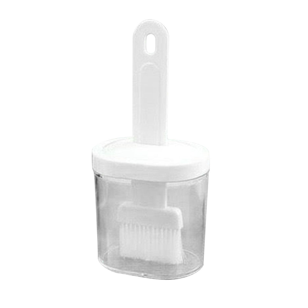 Integrated Silicone Oil Bottle Brush Olive Oil Dispenser Bottle with Silicone Brush for Cooking Baking Barbecue Pickling White