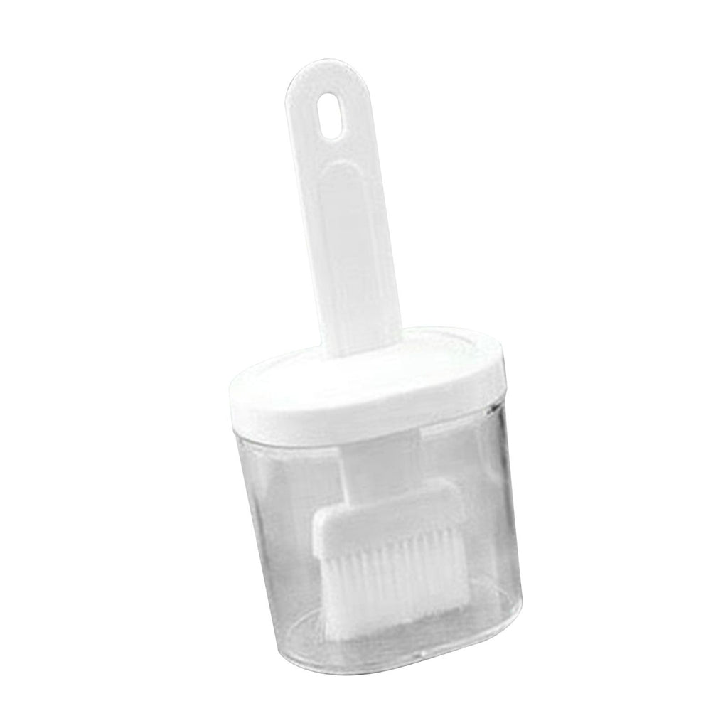 Integrated Silicone Oil Bottle Brush Olive Oil Dispenser Bottle with Silicone Brush for Cooking Baking Barbecue Pickling White