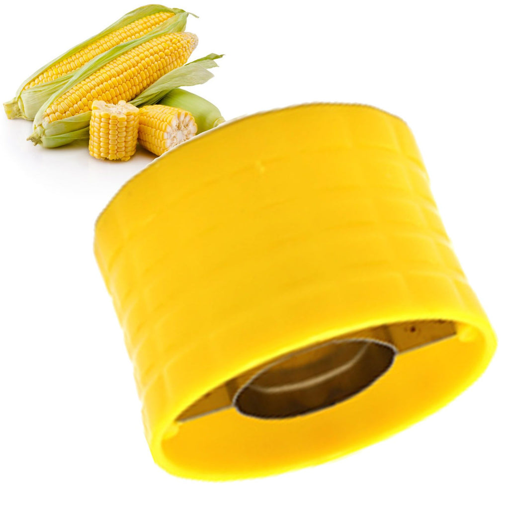 Corn Peeler 304 Stainless Steel Cob Stripper Corn Kernels Remove Tool for Home Kitchen Yellow