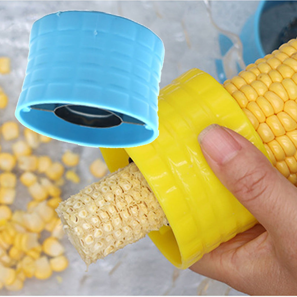 Corn Peeler 304 Stainless Steel Cob Stripper Corn Kernels Remove Tool for Home Kitchen Yellow
