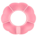 5 Grid Silicone Divided Serving Tray Snack Divider Divided Container Round Serving Platter for 40oz Cup Pink