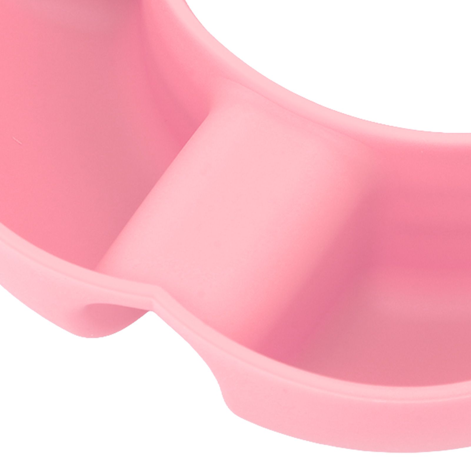 5 Grid Silicone Divided Serving Tray Snack Divider Divided Container Round Serving Platter for 40oz Cup Pink