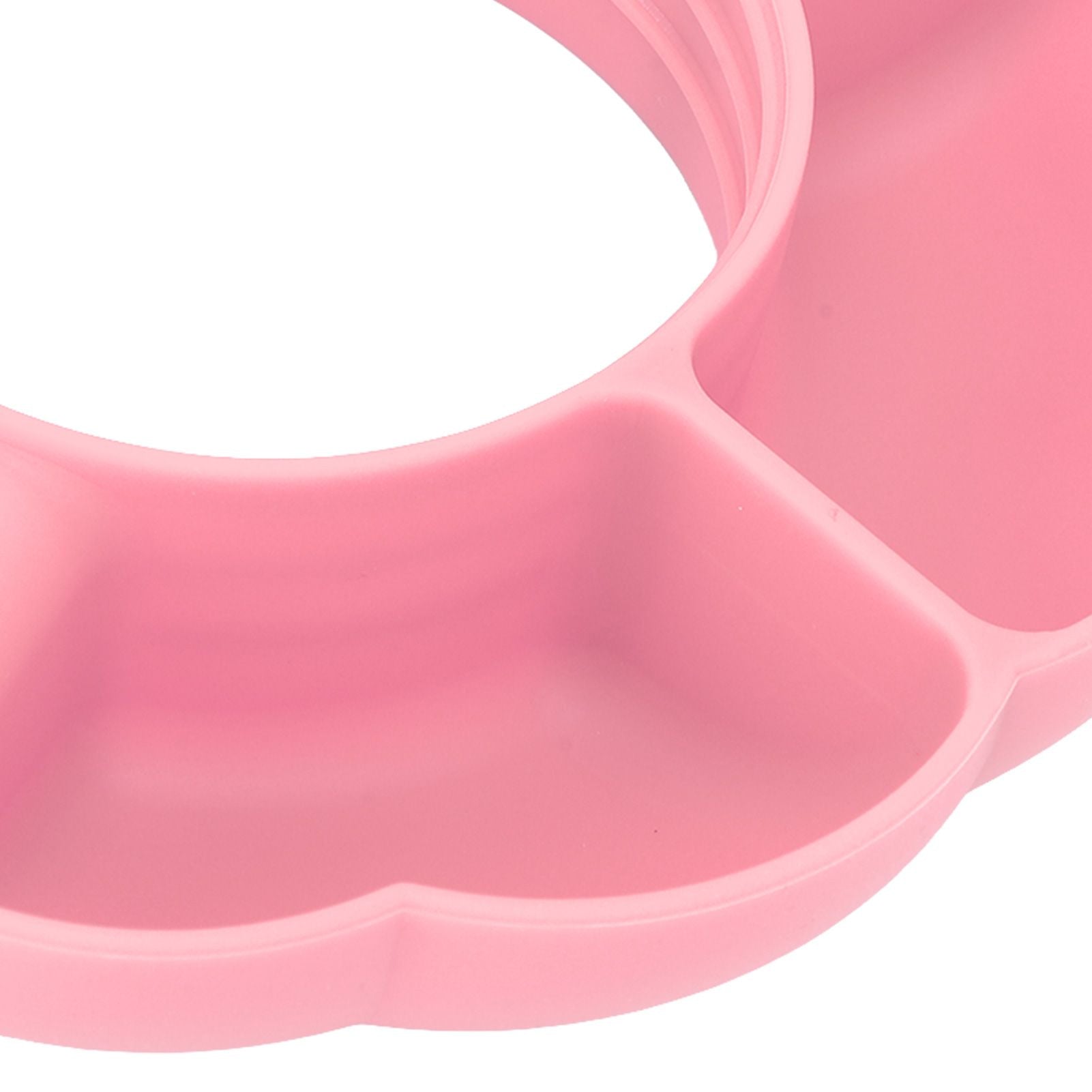 5 Grid Silicone Divided Serving Tray Snack Divider Divided Container Round Serving Platter for 40oz Cup Pink