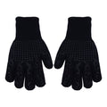 BBQ Gloves Fireproof Heat Resistant Prevent Slip Grilling Gloves for Microwave Oven Barbecue Baking Black