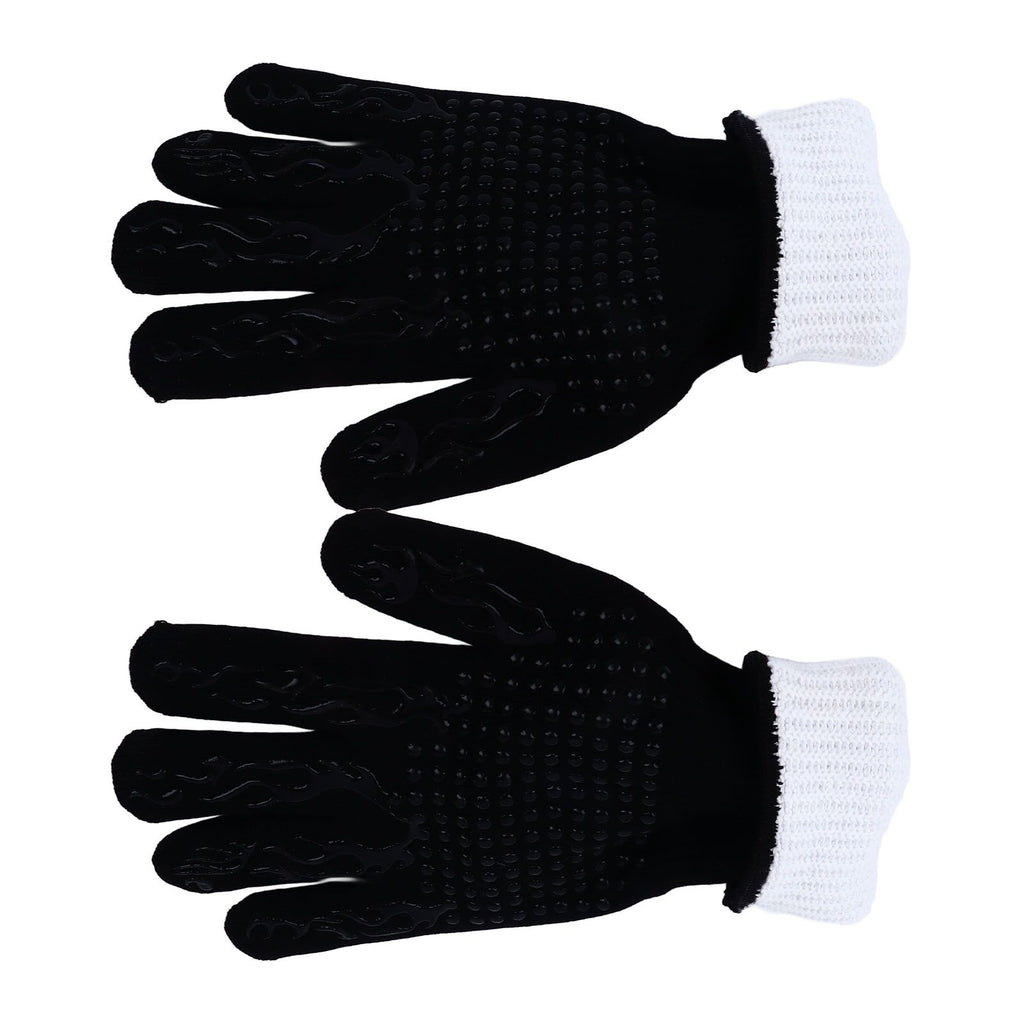 BBQ Gloves Fireproof Heat Resistant Prevent Slip Grilling Gloves for Microwave Oven Barbecue Baking Black