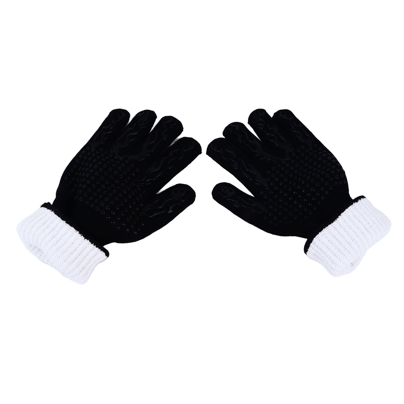 BBQ Gloves Fireproof Heat Resistant Prevent Slip Grilling Gloves for Microwave Oven Barbecue Baking Black