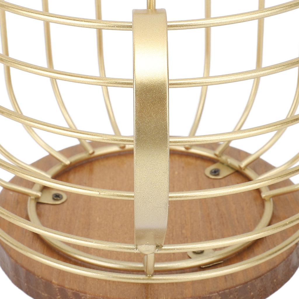 Mug Shape Coffee Pod Holder Coffee Capsule Storage Basket for Counter Coffee Bar Tabletop Kitchen Living Room Wordless Gold
