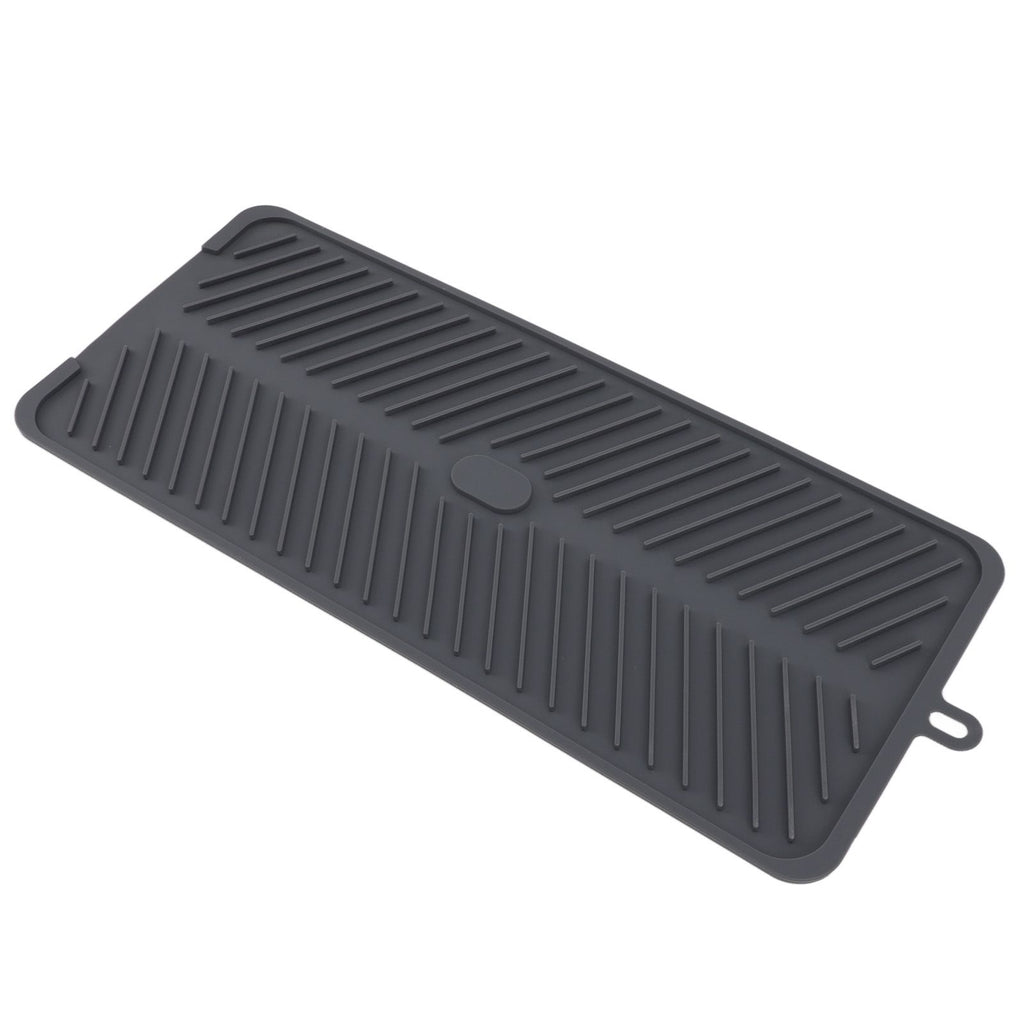 Silicone Drainage Pad Multipurpose Waterproof Collapsible Heat Resistance Thicken Silicone Dish Drying Mat for Kitchen Bar