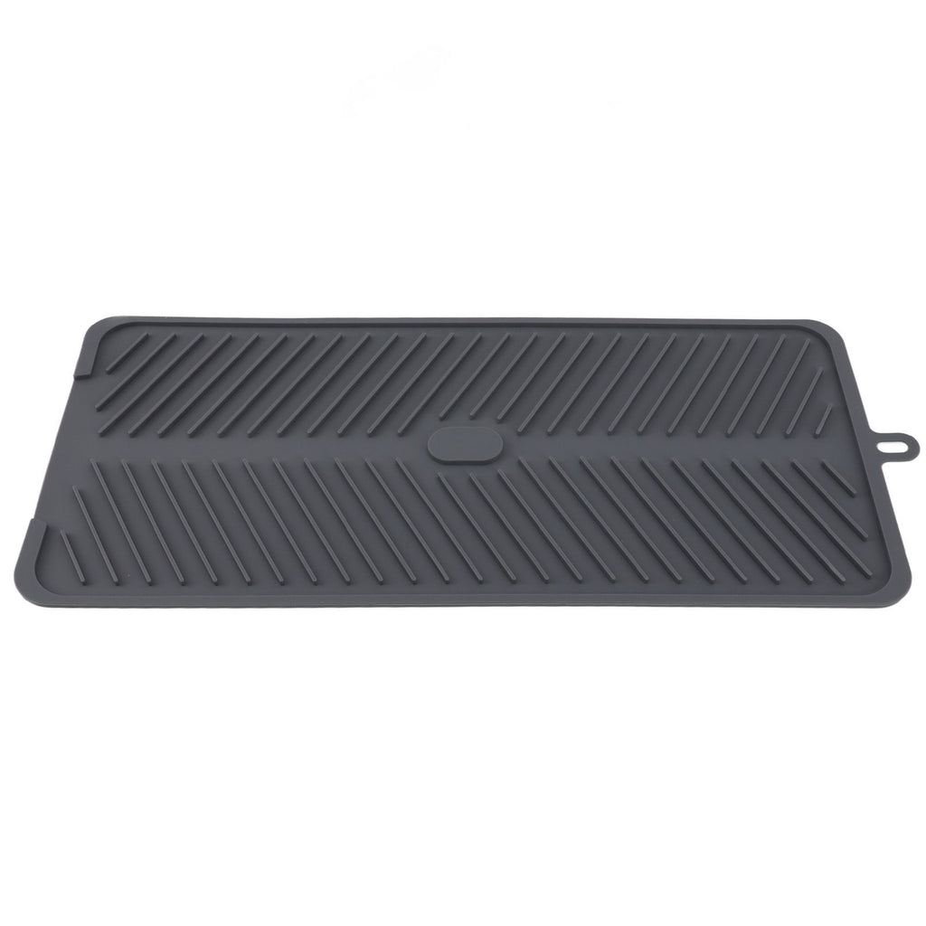 Silicone Drainage Pad Multipurpose Waterproof Collapsible Heat Resistance Thicken Silicone Dish Drying Mat for Kitchen Bar