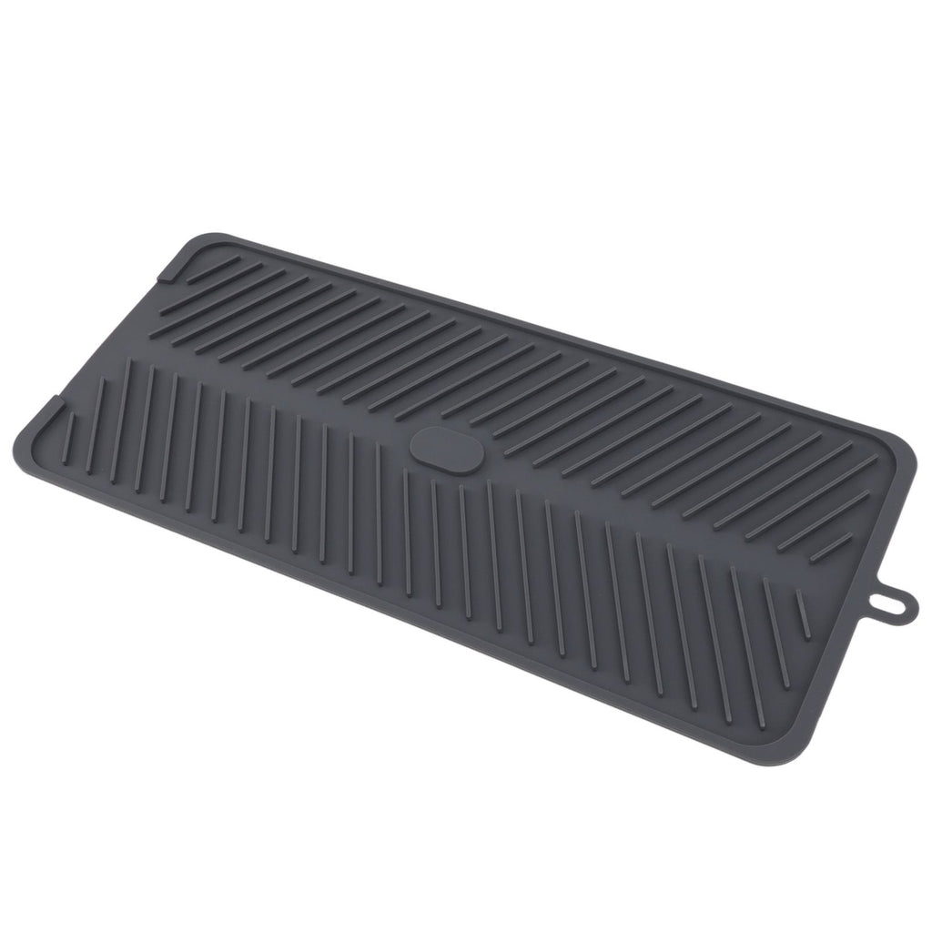 Silicone Drainage Pad Multipurpose Waterproof Collapsible Heat Resistance Thicken Silicone Dish Drying Mat for Kitchen Bar