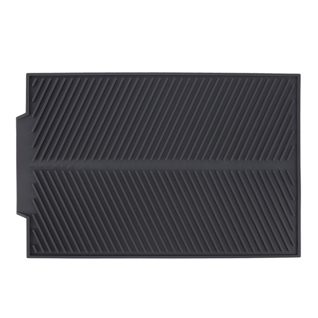 Silicone Dish Drying Mat Anti Slip Shock Proof Easy To Clean Kitchen Counter Drying Mat for Dish Bowl Fork L 43x33.5cm
