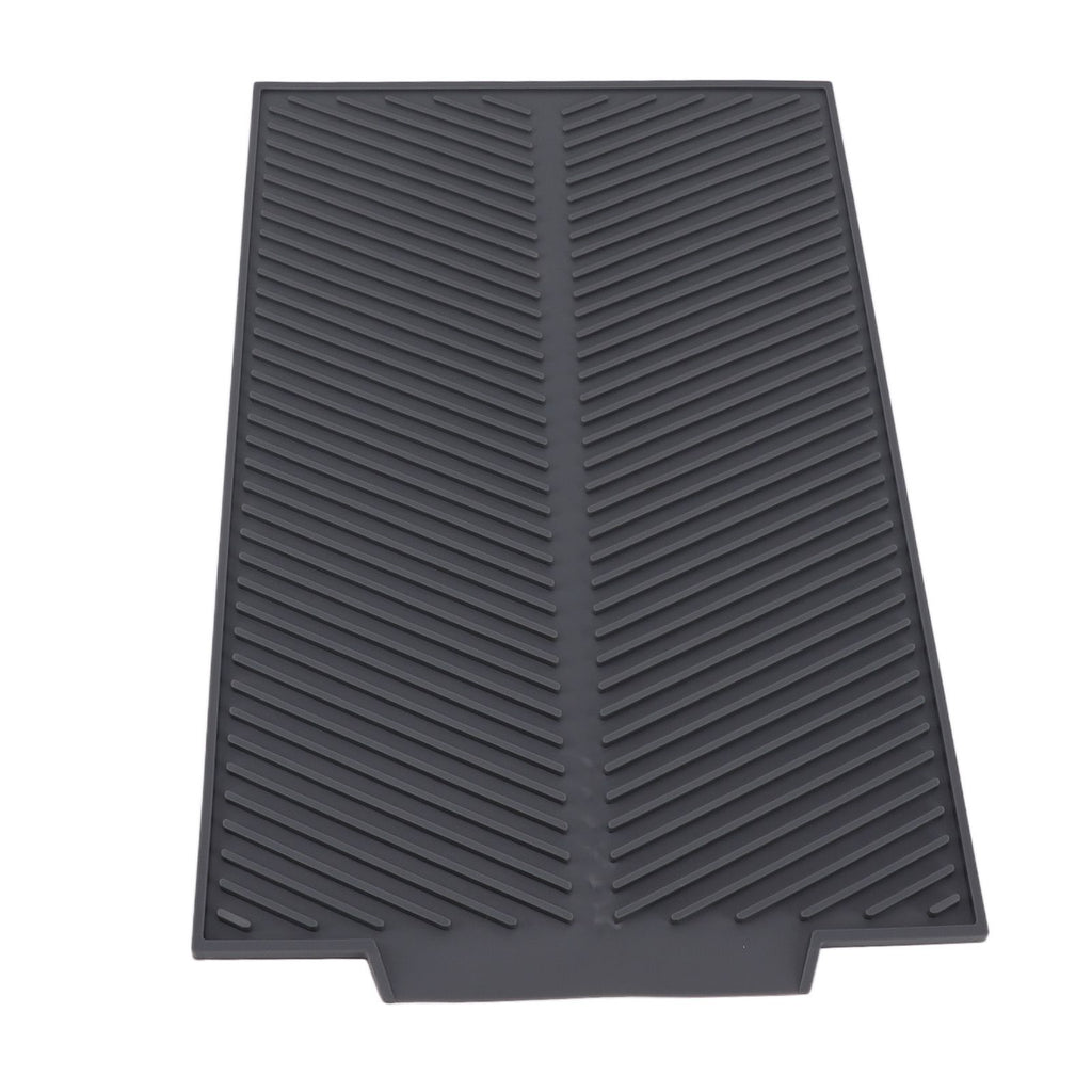 Silicone Dish Drying Mat Anti Slip Shock Proof Easy To Clean Kitchen Counter Drying Mat for Dish Bowl Fork L 43x33.5cm