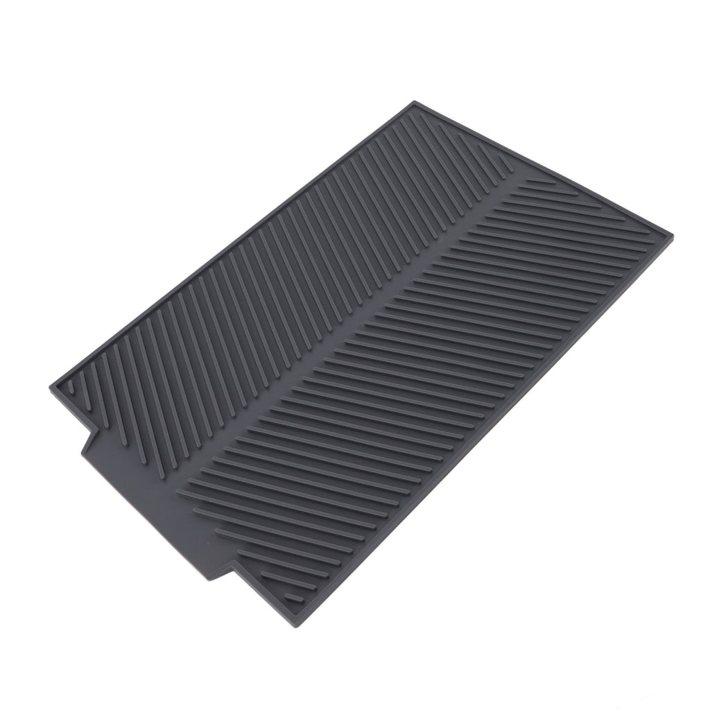 Silicone Dish Drying Mat Anti Slip Shock Proof Easy To Clean Kitchen Counter Drying Mat for Dish Bowl Fork L 43x33.5cm