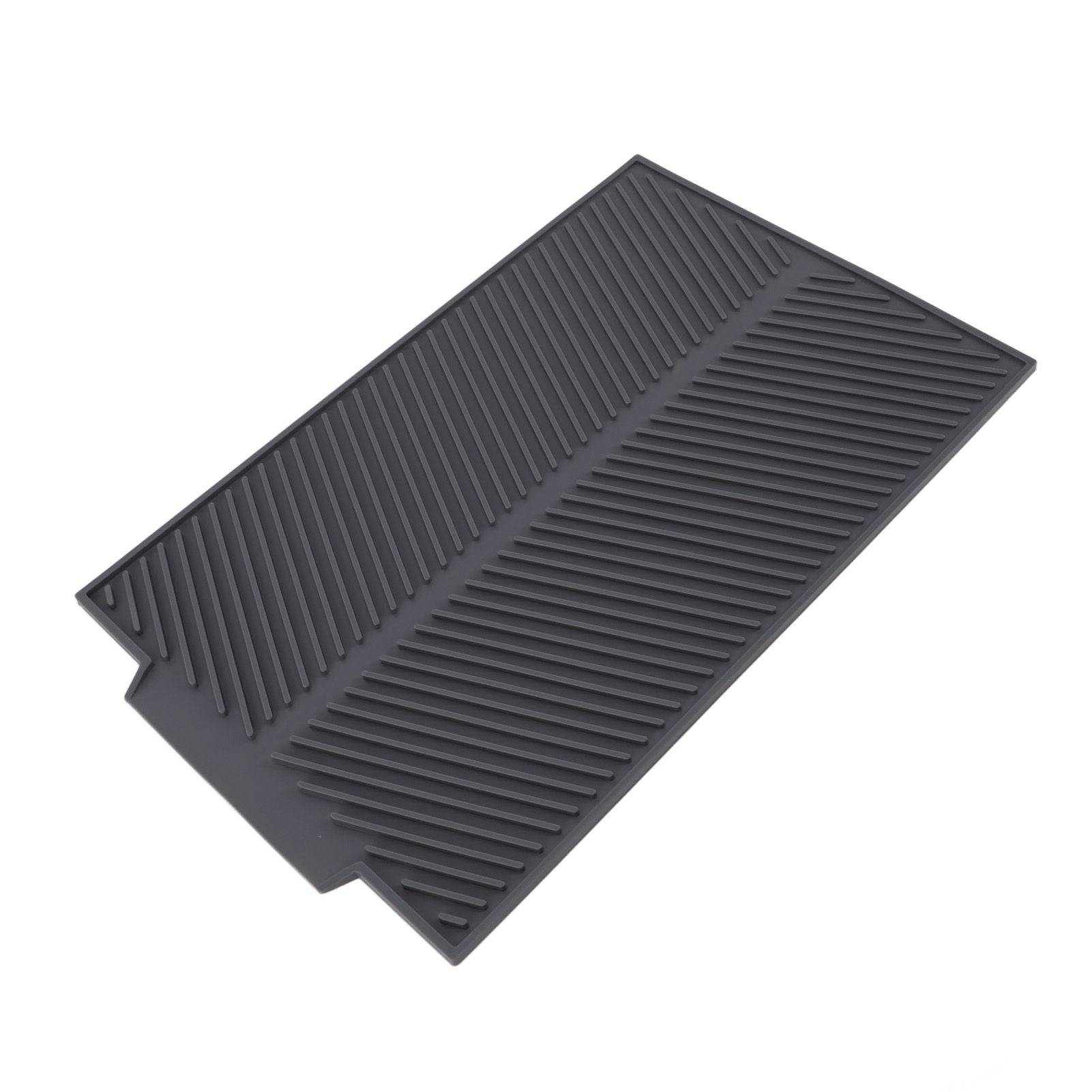 Silicone Dish Drying Mat Anti Slip Shock Proof Easy To Clean Kitchen Counter Drying Mat for Dish Bowl Fork L 43x33.5cm