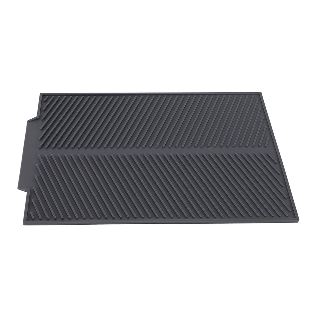 Silicone Dish Drying Mat Anti Slip Shock Proof Easy To Clean Kitchen Counter Drying Mat for Dish Bowl Fork L 43x33.5cm