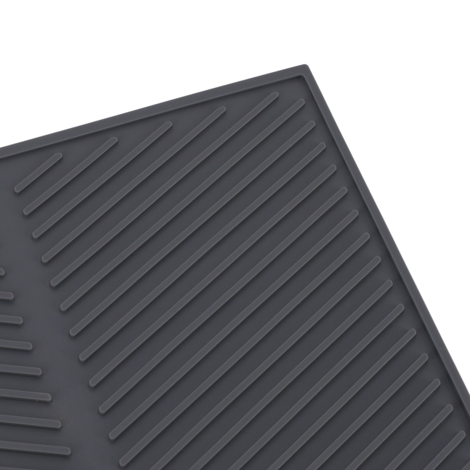 Silicone Dish Drying Mat Anti Slip Shock Proof Easy To Clean Kitchen Counter Drying Mat for Dish Bowl Fork L 43x33.5cm
