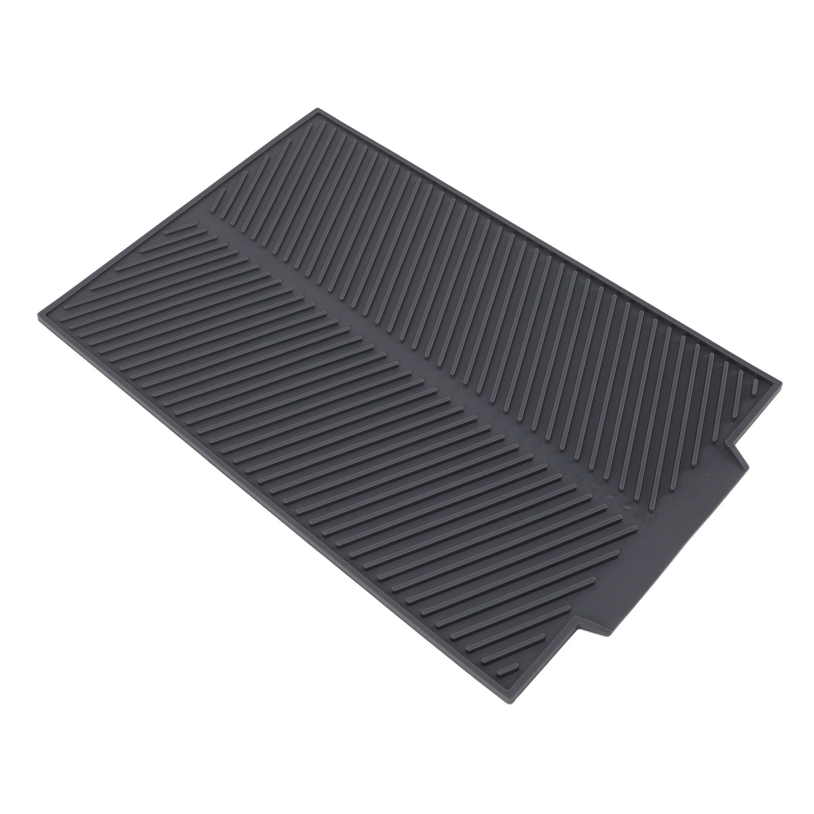 Silicone Dish Drying Mat Anti Slip Shock Proof Easy To Clean Kitchen Counter Drying Mat for Dish Bowl Fork S 39x25cm
