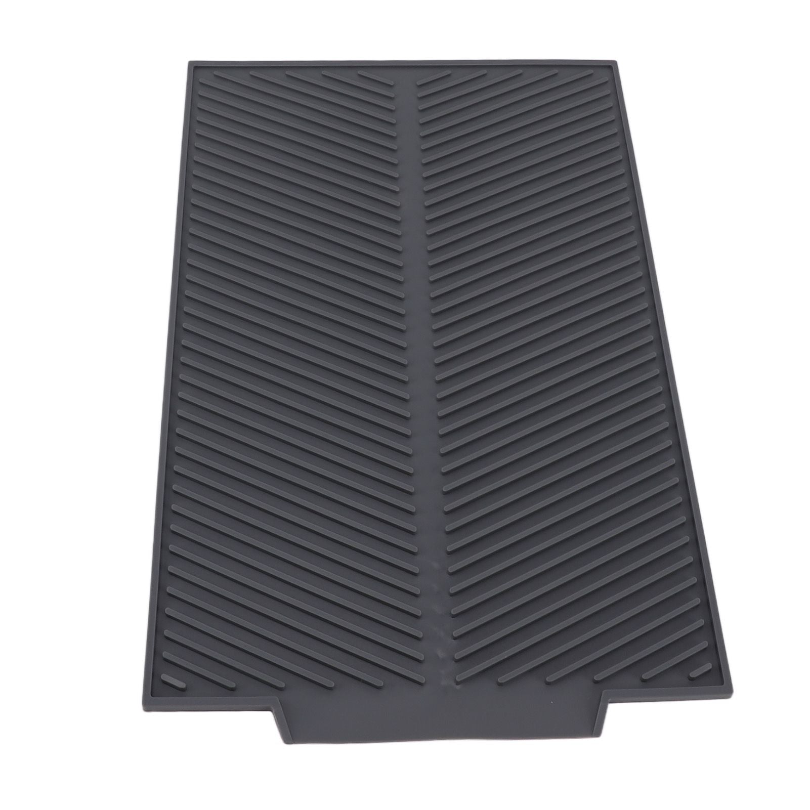 Silicone Dish Drying Mat Anti Slip Shock Proof Easy To Clean Kitchen Counter Drying Mat for Dish Bowl Fork S 39x25cm