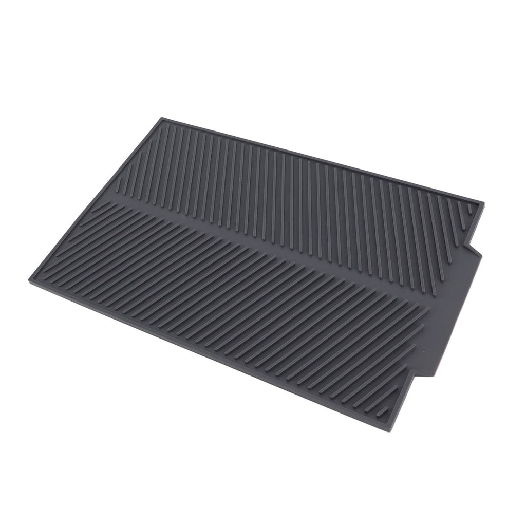 Silicone Dish Drying Mat Anti Slip Shock Proof Easy To Clean Kitchen Counter Drying Mat for Dish Bowl Fork S 39x25cm