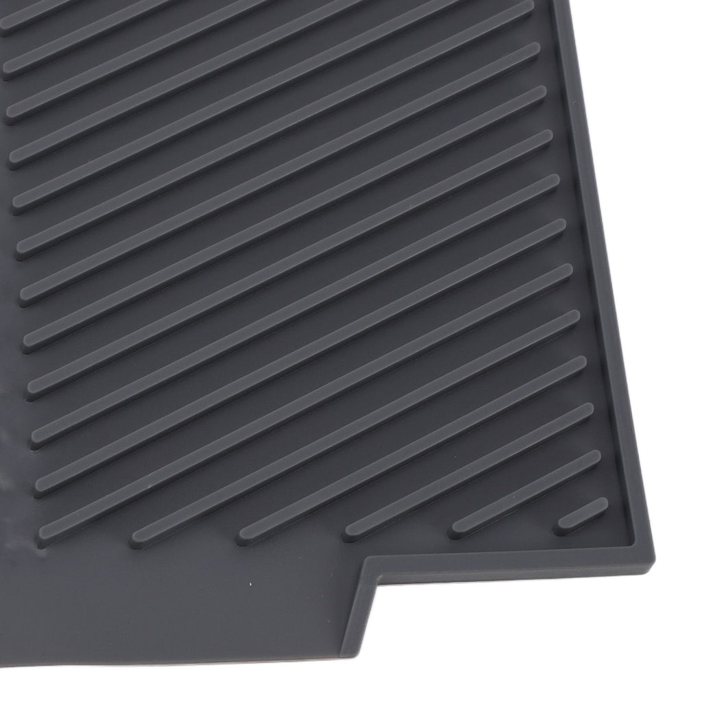 Silicone Dish Drying Mat Anti Slip Shock Proof Easy To Clean Kitchen Counter Drying Mat for Dish Bowl Fork S 39x25cm