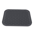 Rectangular Silicone Dish Drying Mat Heat Insulation Anti Slip Dish Drying Mat with Built in Drain Lip for Kitchen Counter Large Size