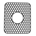 Sink Protector for Kitchen Silicone Non Slip Heat Resistant Mat for Bottom of Center Drain Sink Farmhouse Stainless Steel Porcelain Sink Grey