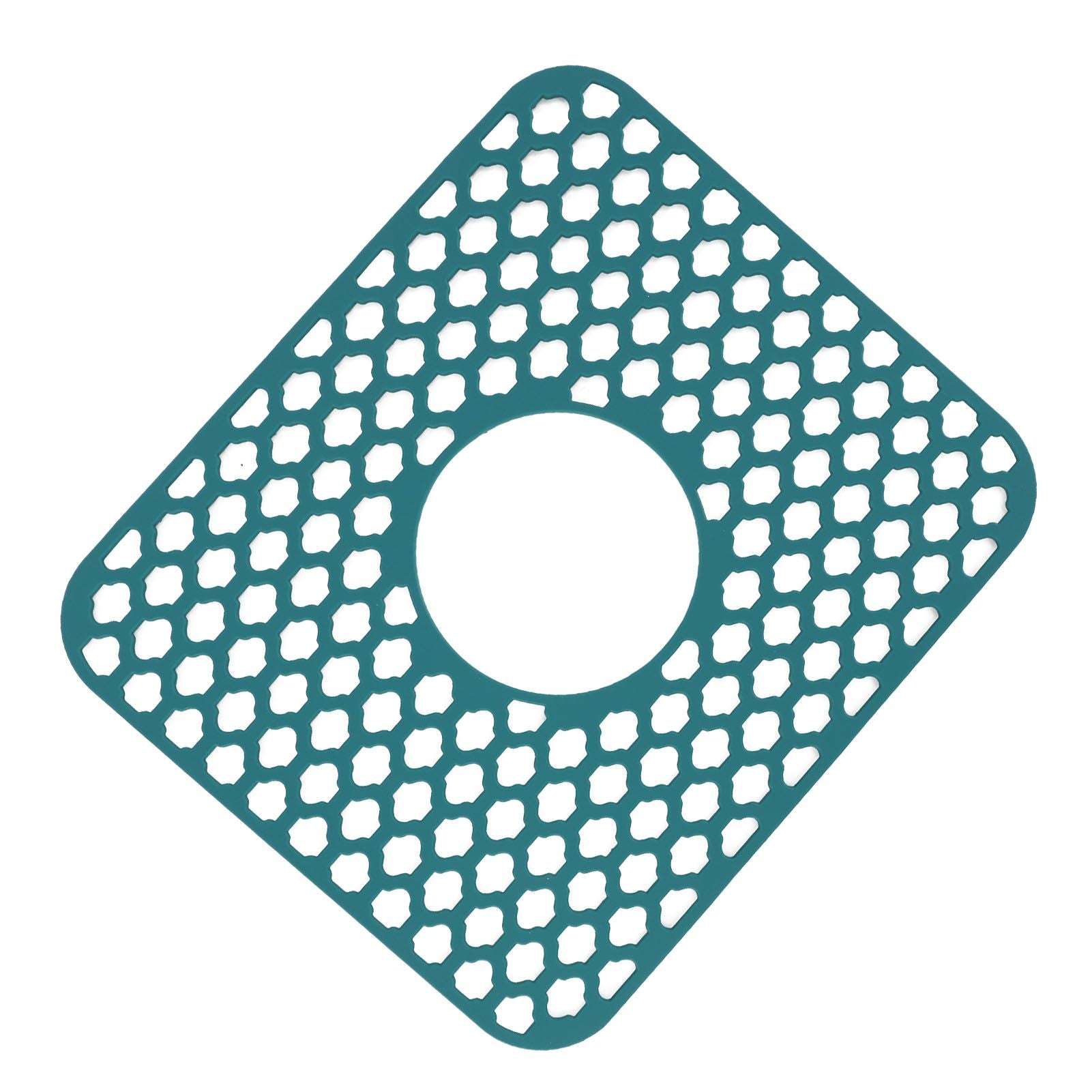 Sink Protector for Kitchen Silicone Non Slip Heat Resistant Mat for Bottom of Center Drain Sink Farmhouse Stainless Steel Porcelain Sink Green