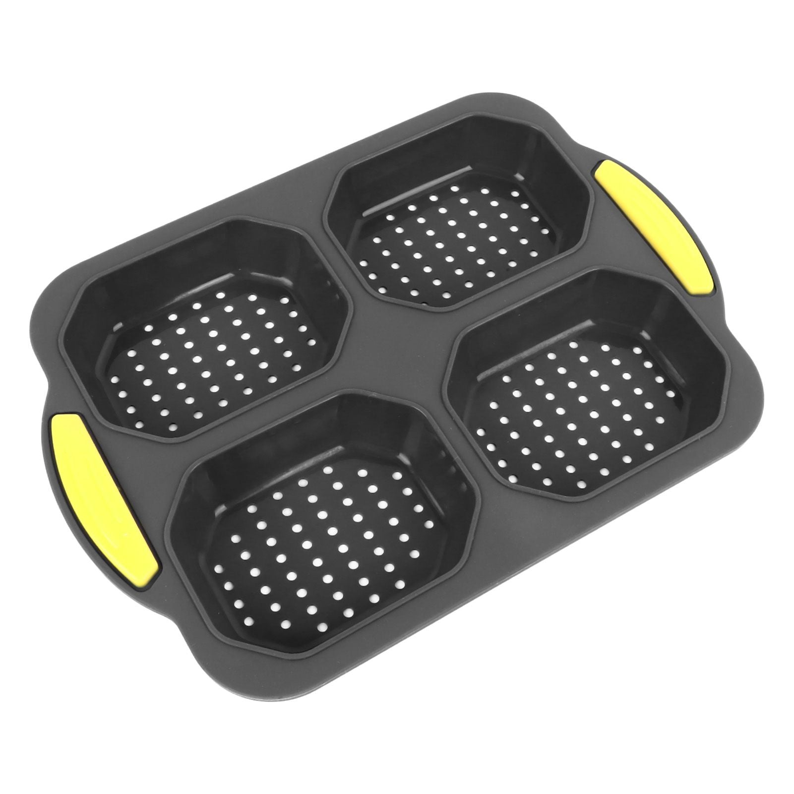 4 Grid Silicone Loaf Pan Baking Pan for Baking French Baguettes Hot Dog Buns Bread Mold Nonstick Dishwasher Safe Heat Resistant