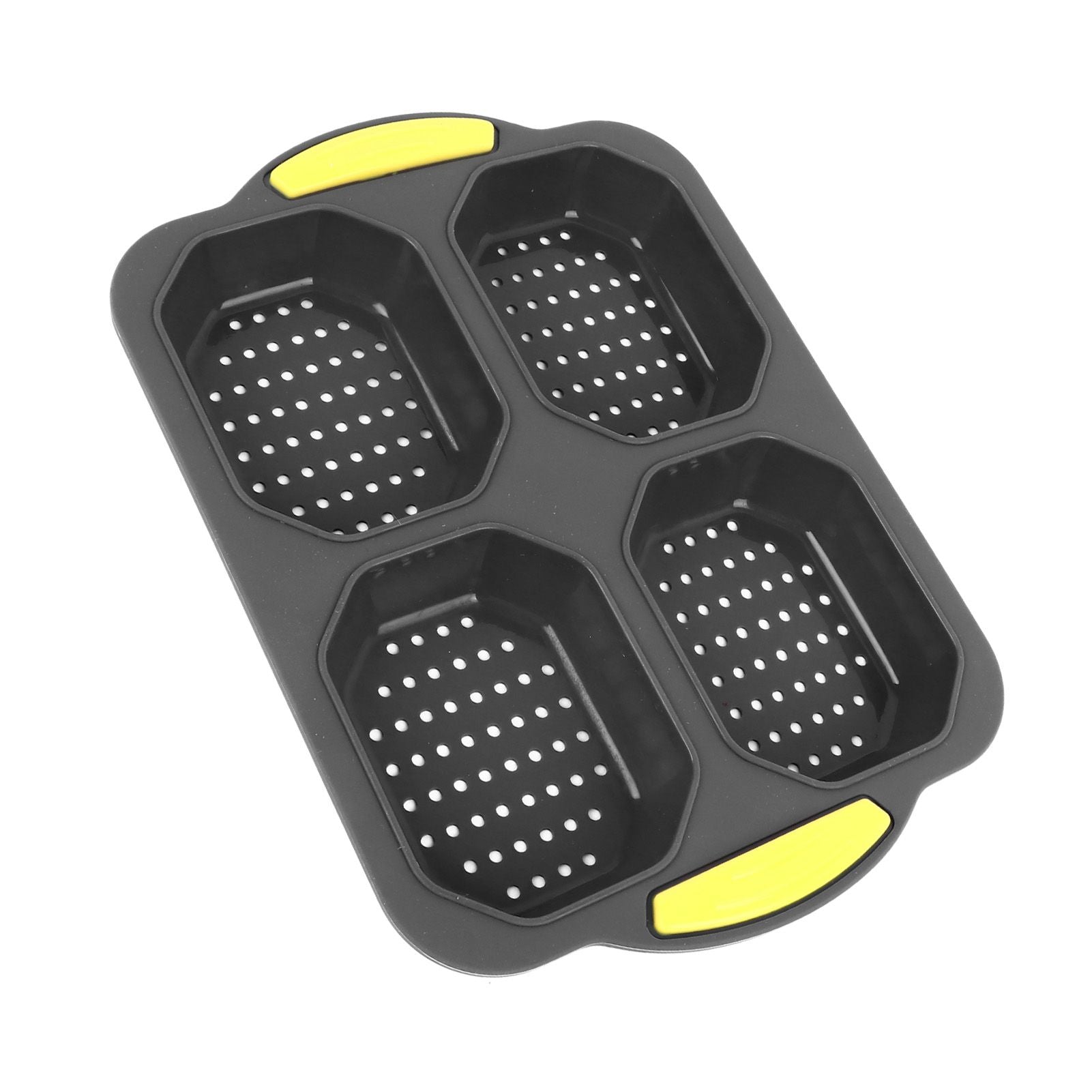 4 Grid Silicone Loaf Pan Baking Pan for Baking French Baguettes Hot Dog Buns Bread Mold Nonstick Dishwasher Safe Heat Resistant