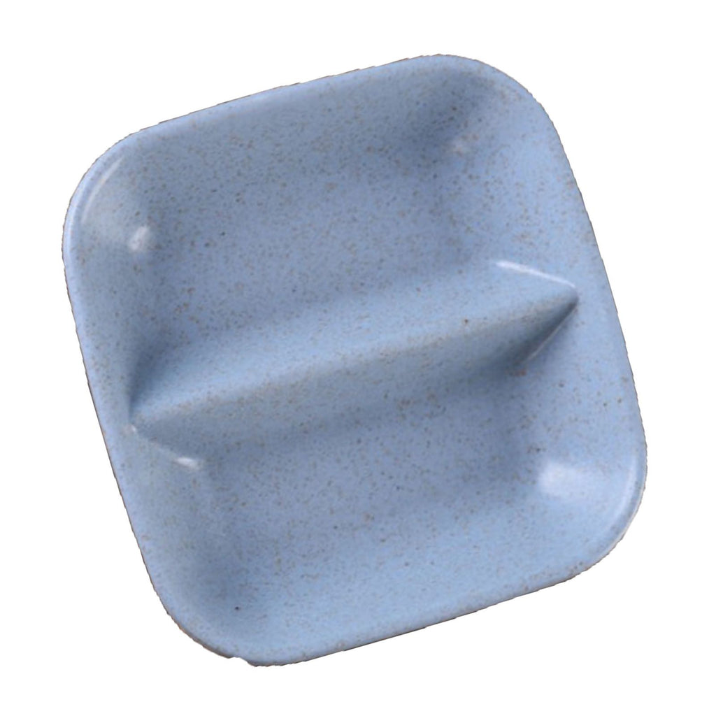 Dipping Bowl Wheat Straw Divided Compact Practical Dip Sauce Dish for Home Kitchen Blue