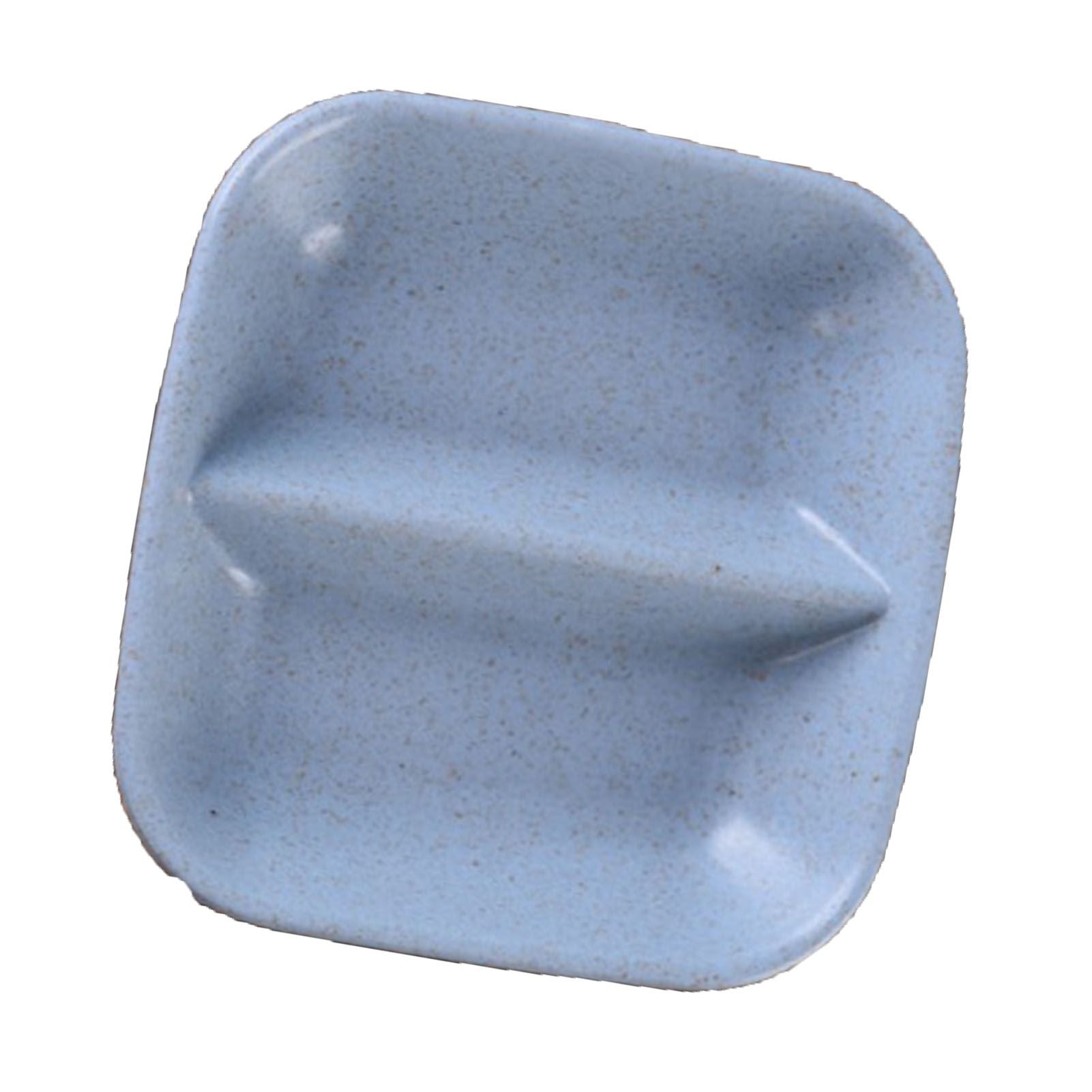 Dipping Bowl Wheat Straw Divided Compact Practical Dip Sauce Dish for Home Kitchen Blue