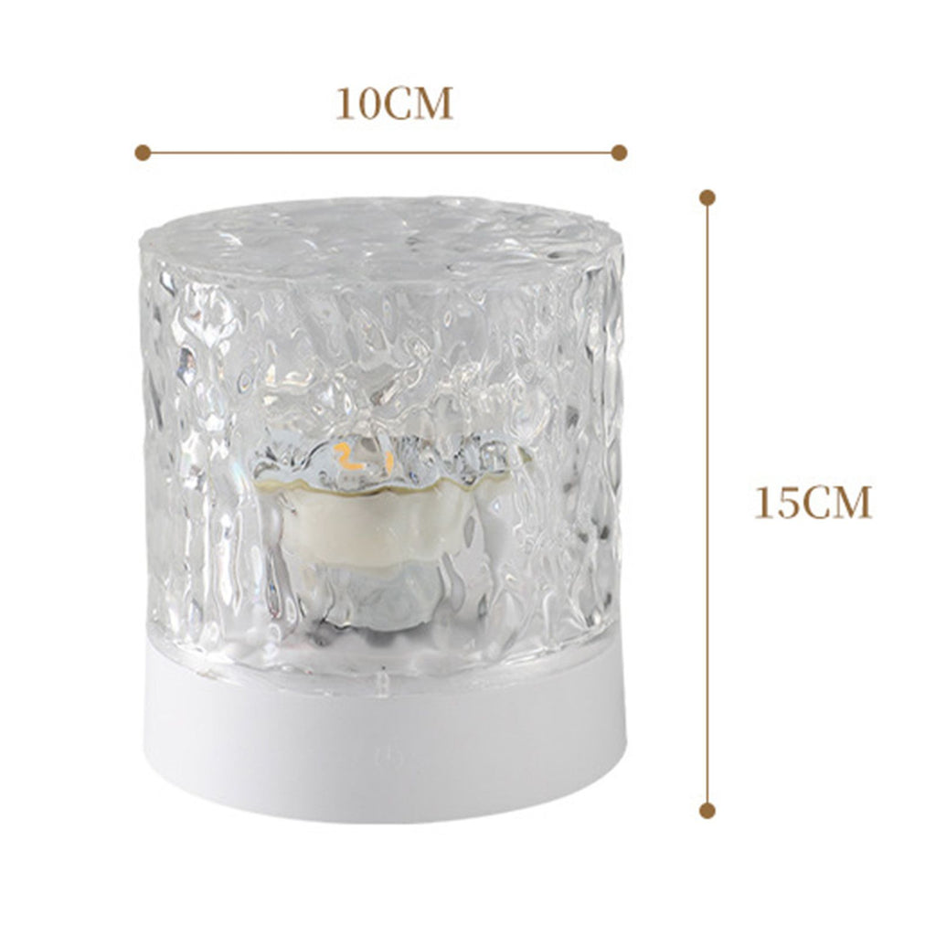 Water Ripple Night Light 360 Degree Dynamic Romantic LED Atmosphere Table Lamp for Living Room Bedroom Homochromy Plugged in and Not Rotating