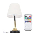 USB Bedside Table Lamp 3 Color Temperature Dimmable LED Nightstand Lamp with Grey Linen Fabric Shade Remote Control Timer Off 3W