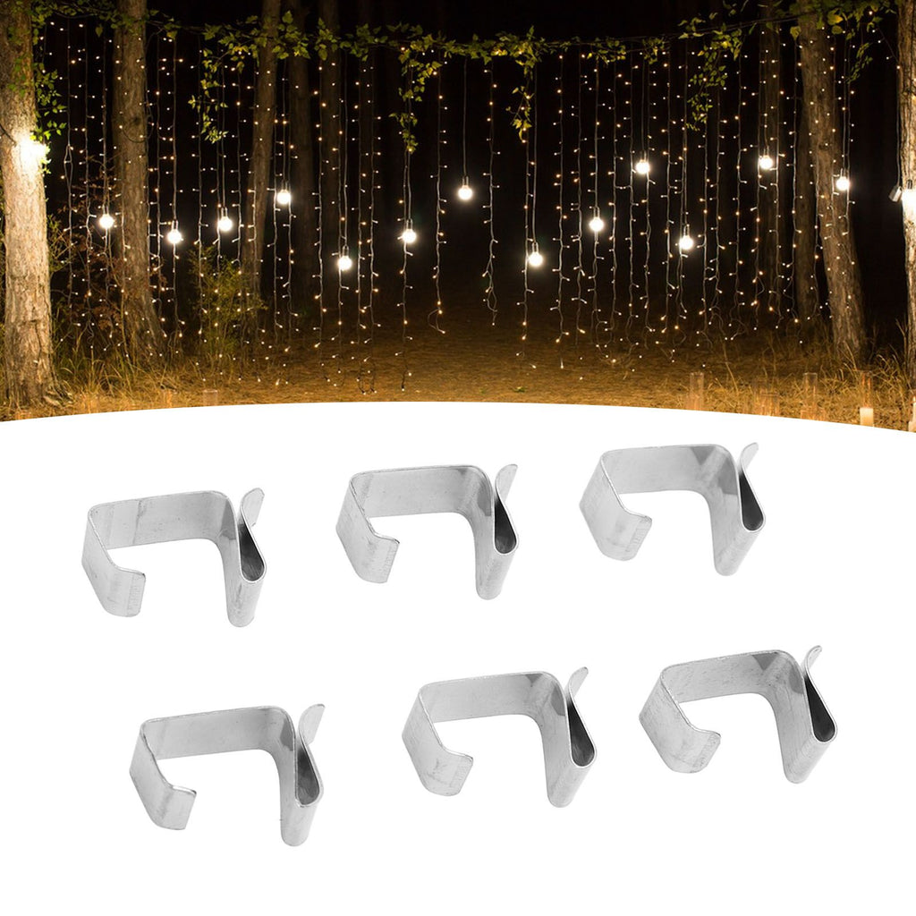 50Pcs Metal Christmas Lights Gutter Hooks Stainless Steel Christmas Lights Gutter Hangers L 24x15mm