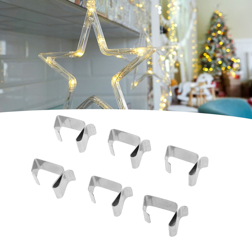 50Pcs Metal Christmas Lights Gutter Hooks Stainless Steel Christmas Lights Gutter Hangers S 20x14mm