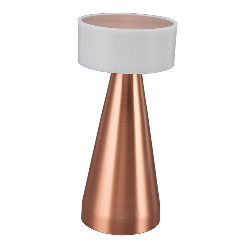 Portable LED Table Lamp 3 Color Temperatures Stepless Dimming 1800mAh Rechargeable Battery Nightstand Lamp Bedside Lamp Rose Gold