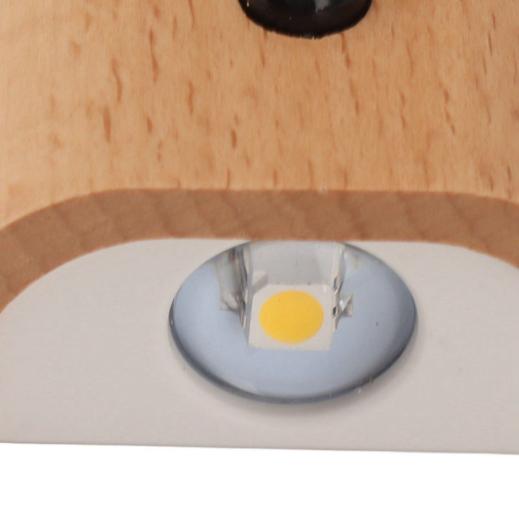 Step Light Wall Sconce Beech Wood Motion Dusk to Dawn Sensor Magnet 2 Side Lighting USB Rechargeable LED Wall Light