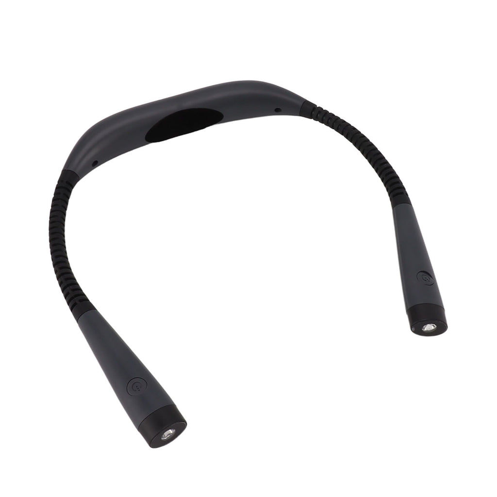 LED Neck Reading Light 3 Colors 3 Bright Level 1000mAh Rechargeable Battery Bendable Arms Book Light for Knitting