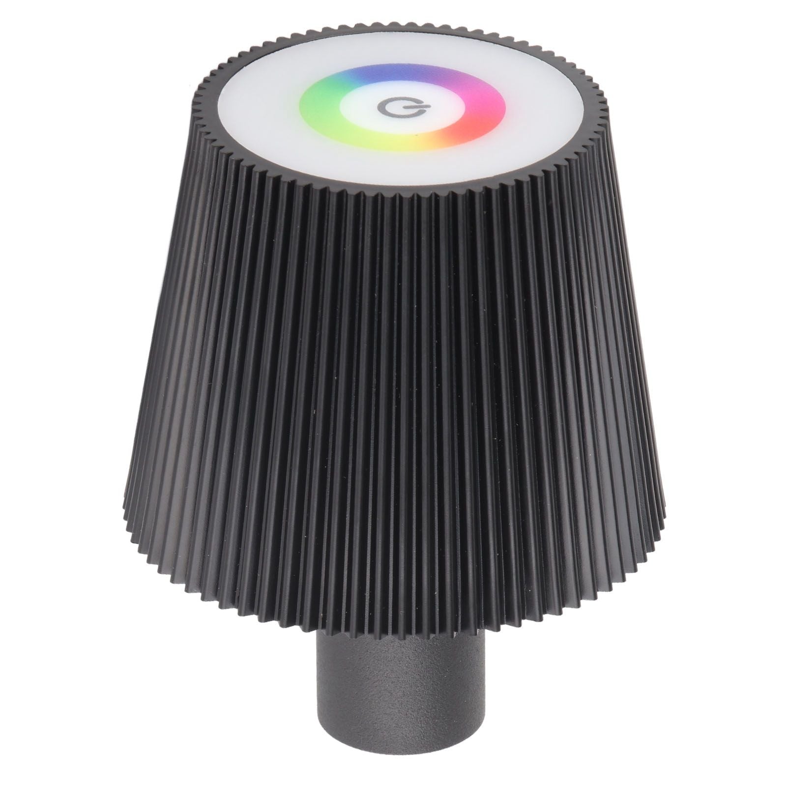 LED Bottle Lamp Pleated IP54 Waterproof 4 Light Modes Breathing Colors 2000mAh Cordless Night Light for Cafe Bar Family Black