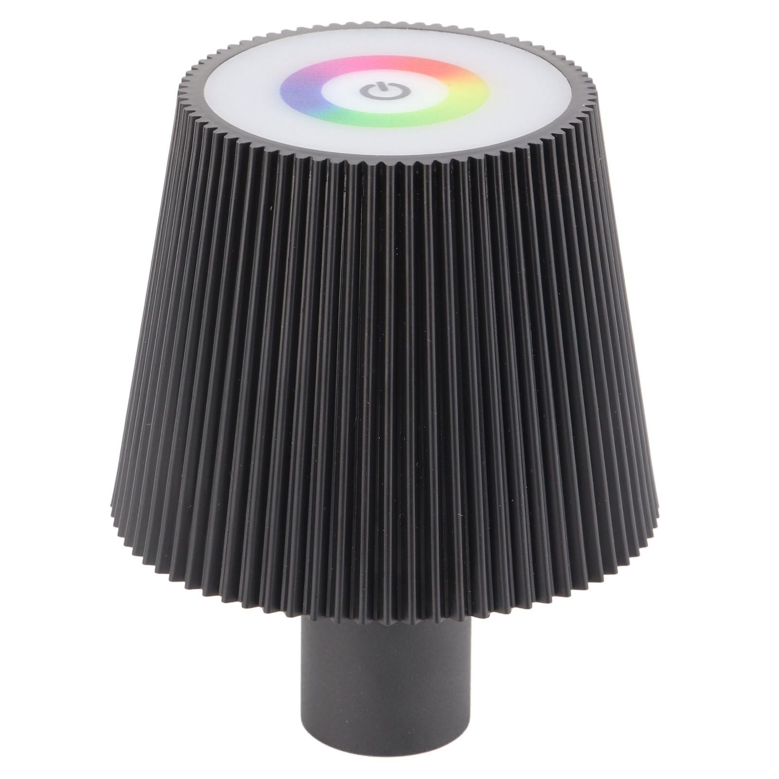 LED Bottle Lamp Pleated IP54 Waterproof 4 Light Modes Breathing Colors 2000mAh Cordless Night Light for Cafe Bar Family Black