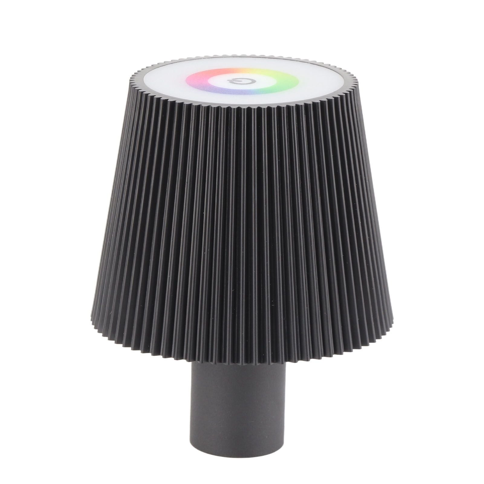 LED Bottle Lamp Pleated IP54 Waterproof 4 Light Modes Breathing Colors 2000mAh Cordless Night Light for Cafe Bar Family Black