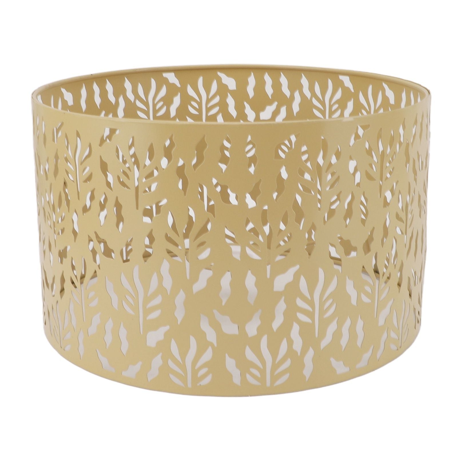 Metal Lamp Shades Hollow Carved Lampshade Modern Style Hollow Lampshade Compatible with E27 E14 Lamp Holder Water Grass Leaf Yellow