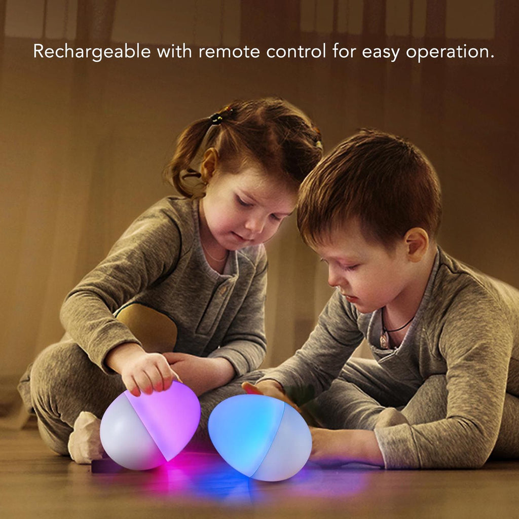White Noise Sleeping Machine White with Remote Control Intelligent Colorful Lighting Rechargeable Auto Off Timer 20 Voices White Noise Soother