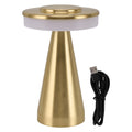 Portable LED Bedside Night Light 3 Color Temperature top Touch control Rechargeable Battery Bedside Lamp Gold