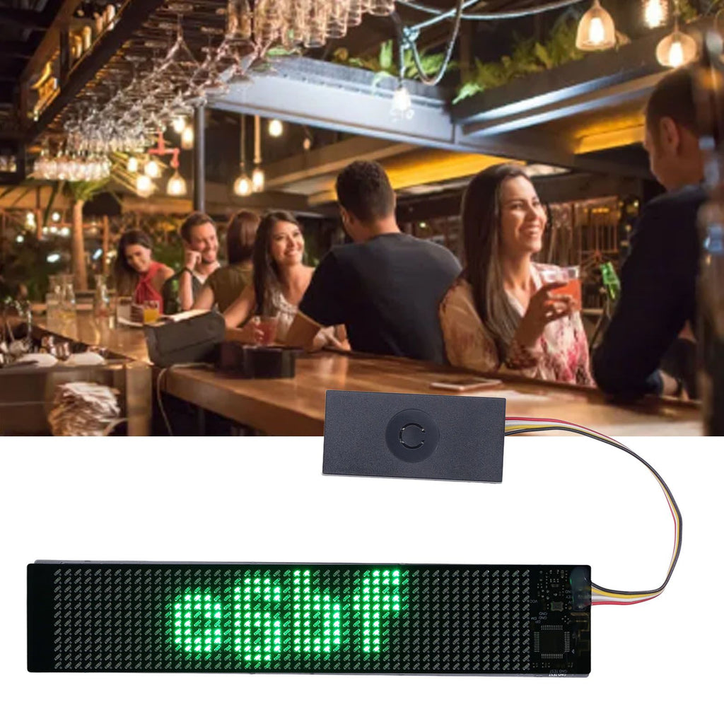 LED Matrix Panel Green Programmable Flexible Scrolling LED Sign for Store Car Bar Hotel
