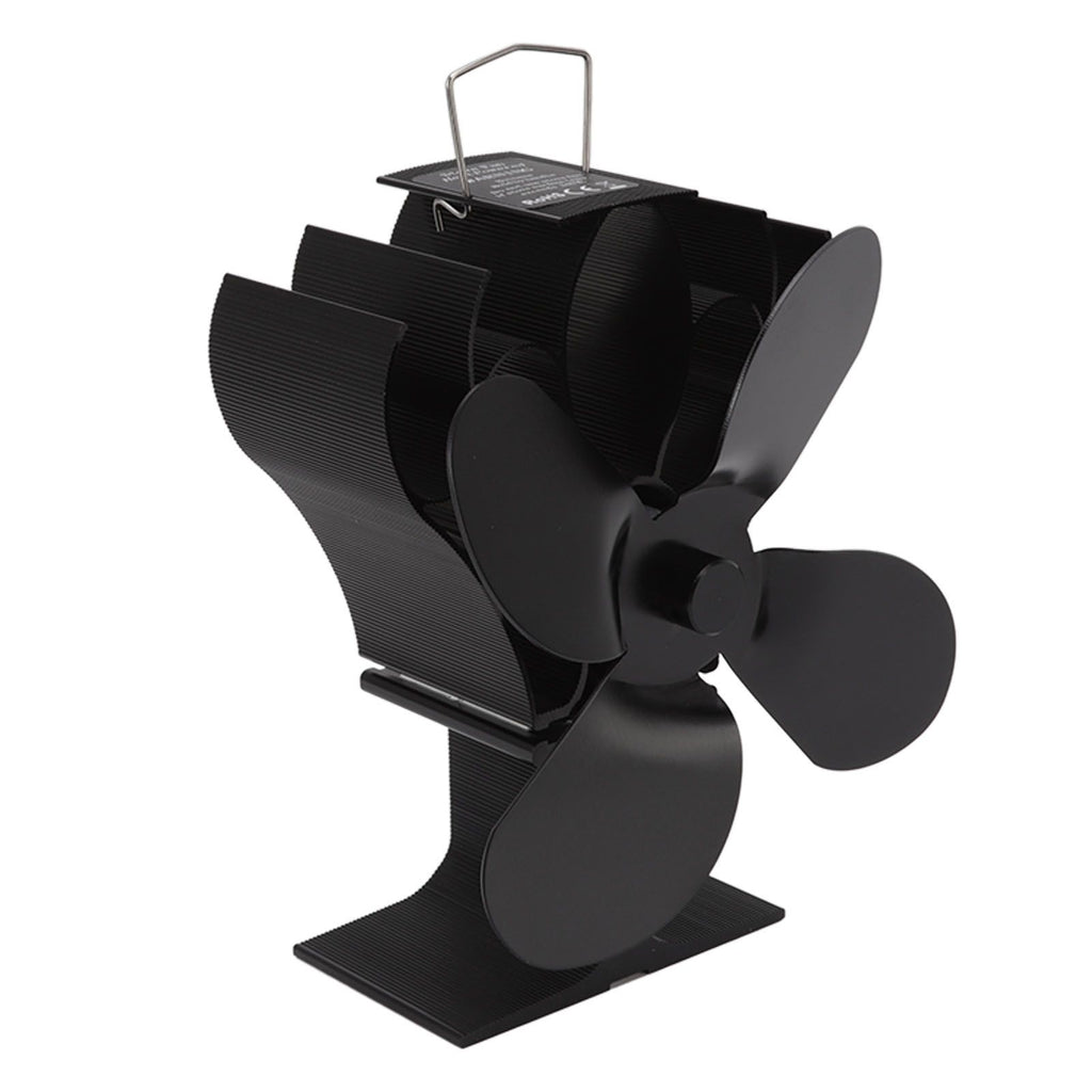 Heat Powered Stove Fan Self Starting Heat Resistant Aluminum Alloy 1400rpm Thermoelectric Fan for Fireplace
