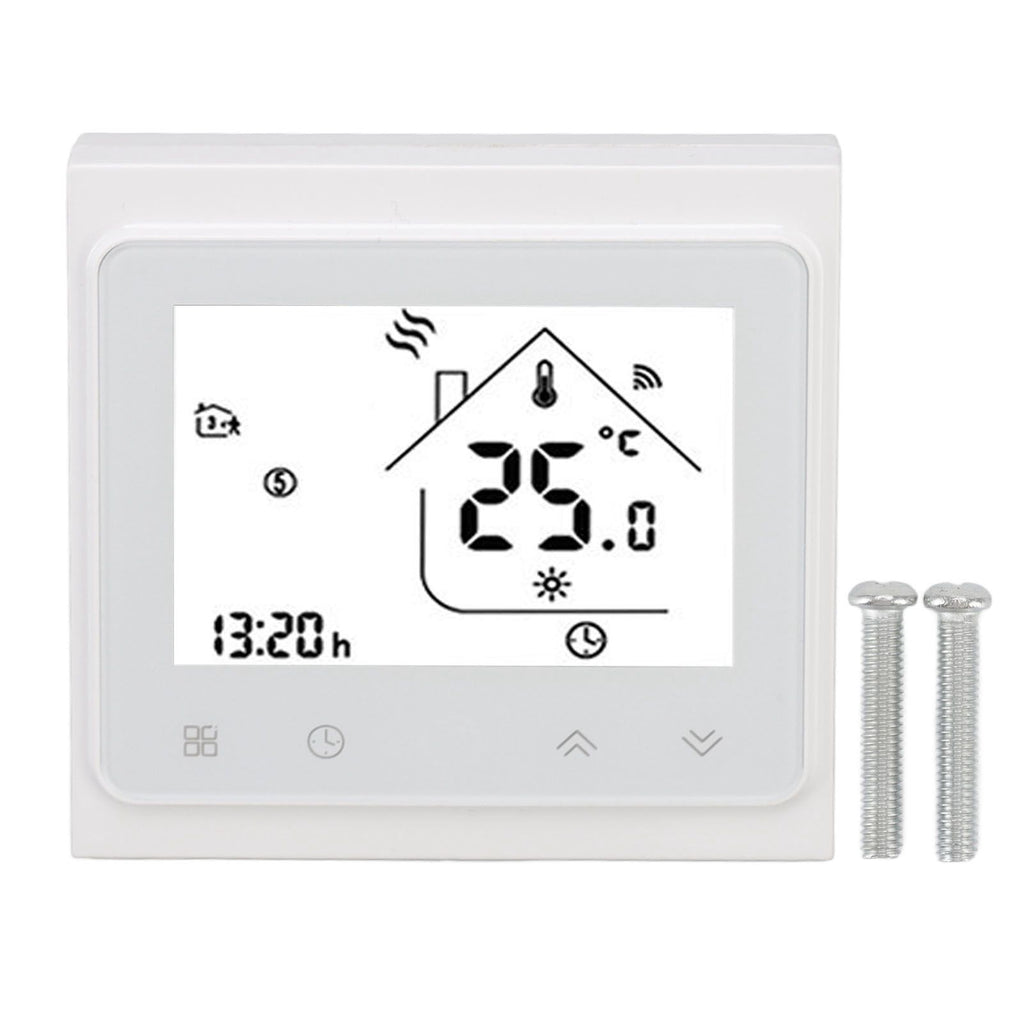 Smart Thermostat for Zigbee Mobile Phone App Voice Control Smart Remote Water Heating Thermostat AC 95‑240V White