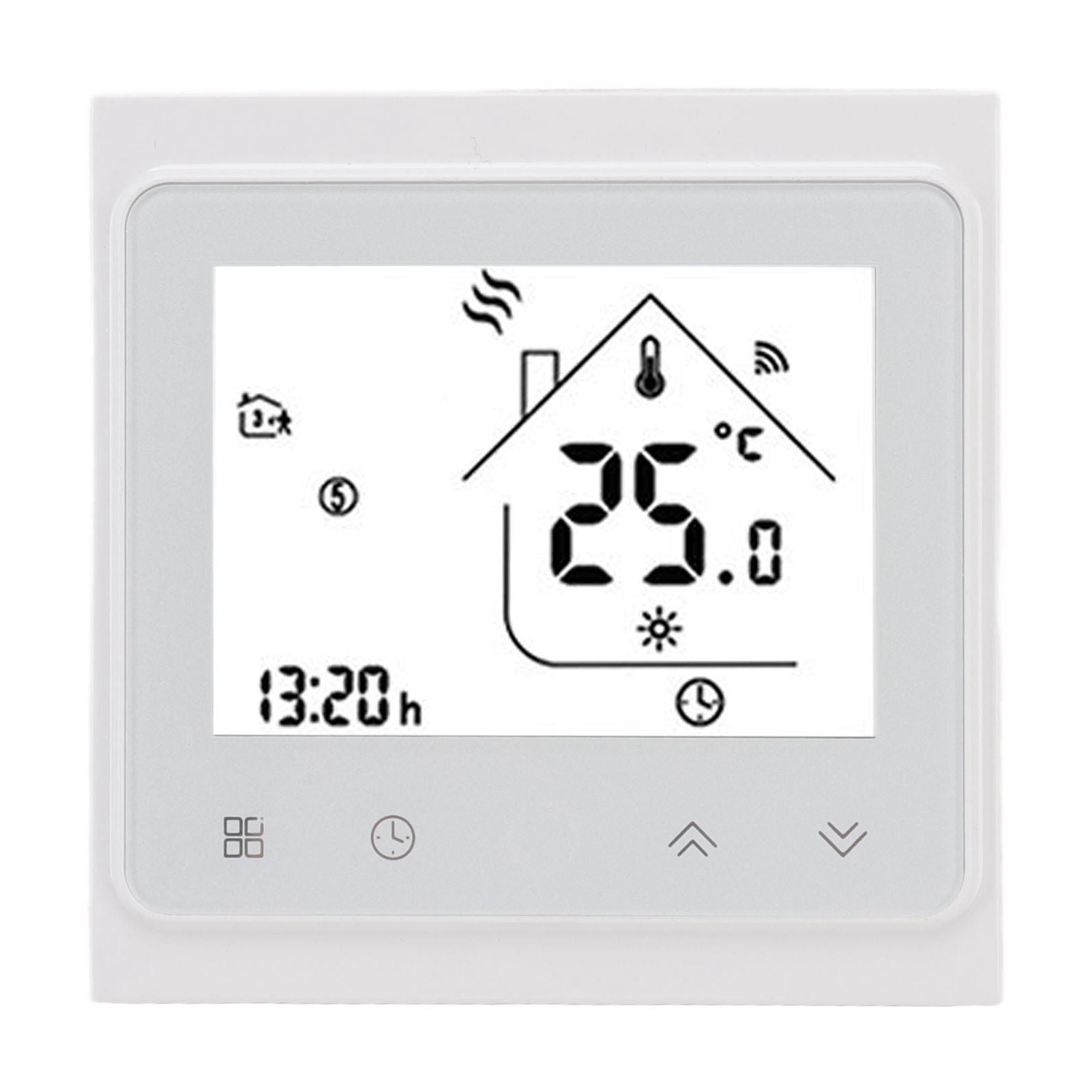 Smart Thermostat for Zigbee Mobile Phone App Voice Control Smart Remote Water Heating Thermostat AC 95‑240V White