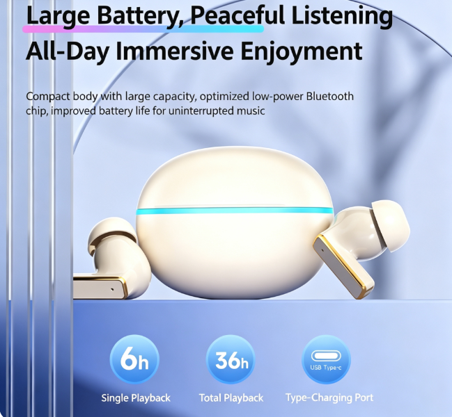 Y9 Wireless Bluetooth 6.0 Heavy Bass Earphones，black